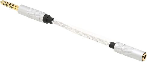 4.4mm Male to 3.5mm Female Headphone Adapter, Silver Plated 4.4mm Balanced to 3.5mm Stereo Adapter Cable Headphone Jack Converter Cord for NW‑ZX300A NW‑WM1 in Saudi Arabia