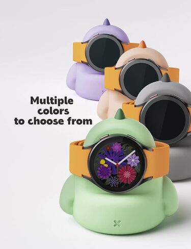 حامل شاحن ELETIUO متوافق مع ساعة Samsung Galaxy Watch 5 (40، 44 مم)/Galaxy Watch 5 Pro (45 مم)، قاعدة شحن مع فتحة سيليكون غير قابلة للانزلاق وإدارة الكابلات، أخضر نعناعي in Saudi Arabia