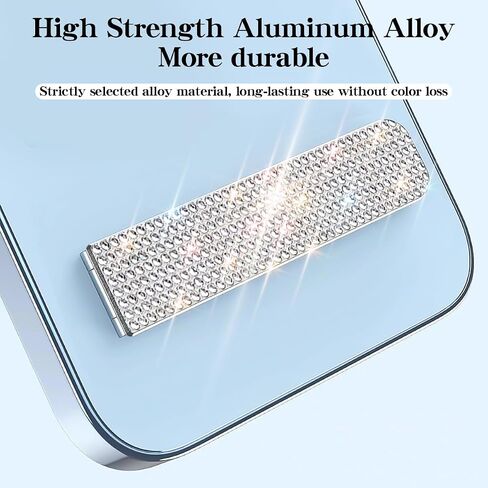 Bling Cell Phone Kickstand, Sparkle Vertical and Horizontal Stand, Adjustable Angle, Compatible with iPhone 15/15 Plus/15 Pro/15 Pro Max,14/13/12 Series, Galaxy S23/S22/S21 Series,Silver in Saudi Arabia