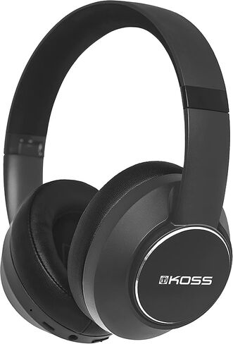 سماعة رأس Koss Active Noise Cancelling اللاسلكية Bluetooth 5.0 فوق الأذن BT740iQZ، عناصر تحكم على اللوحة مع ميكروفون، وقت التحدث/التشغيل لأكثر من 30 ساعة، اتصال متعدد النقاط، أسود in Kuwait