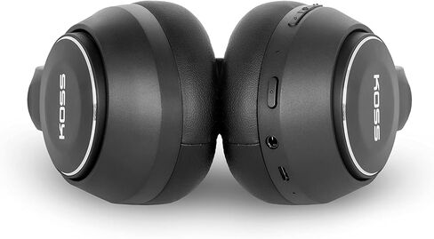 سماعة رأس Koss Active Noise Cancelling اللاسلكية Bluetooth 5.0 فوق الأذن BT740iQZ، عناصر تحكم على اللوحة مع ميكروفون، وقت التحدث/التشغيل لأكثر من 30 ساعة، اتصال متعدد النقاط، أسود in Kuwait