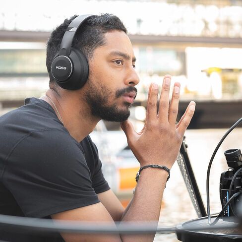 سماعة رأس Koss Active Noise Cancelling اللاسلكية Bluetooth 5.0 فوق الأذن BT740iQZ، عناصر تحكم على اللوحة مع ميكروفون، وقت التحدث/التشغيل لأكثر من 30 ساعة، اتصال متعدد النقاط، أسود in Kuwait