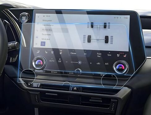 واقي شاشة Karltys مكون من قطعتين لعام 2023 2024 Lexus RX350/RX350h/RX500h و2024 TX350/TX550h شاشة مركزية 14 بوصة، واقي شاشة لمس زجاجي مقسى 9H لملحقات Lexus RX & TX in Saudi Arabia