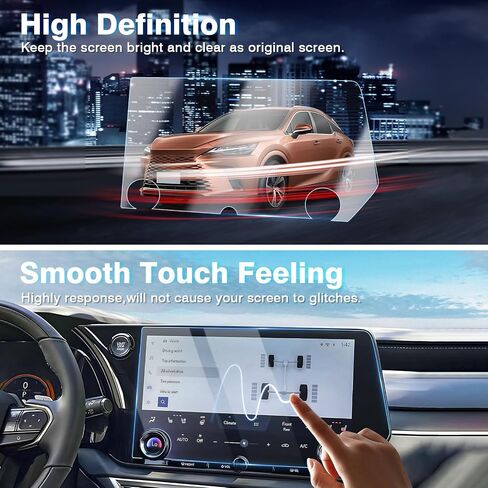 واقي شاشة Karltys مكون من قطعتين لعام 2023 2024 Lexus RX350/RX350h/RX500h و2024 TX350/TX550h شاشة مركزية 14 بوصة، واقي شاشة لمس زجاجي مقسى 9H لملحقات Lexus RX & TX in Saudi Arabia