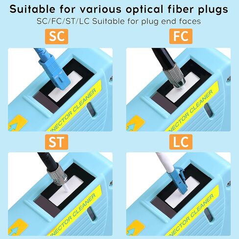 (أزرق) صندوق تنظيف الألياف الضوئية FTTH 550 مرة أداة تنظيف الألياف البصرية طقم تنظيف الألياف البصرية 1.25 مم و2.5 مم SC/FC/ST/LC/MU منظف الواجهة in Saudi Arabia