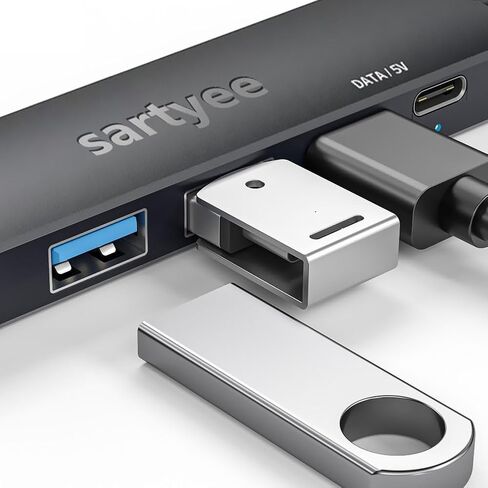 موزع USB 5 منافذ 3.0، موسع موزع بيانات USB متعدد المحاور مع منفذ طاقة/بيانات USB-C 5 فولت، لأجهزة الكمبيوتر المحمول والكمبيوتر الشخصي وPS4/5 وXbox وKeyborad وWindows Mouse وLinux والمزيد in Kuwait