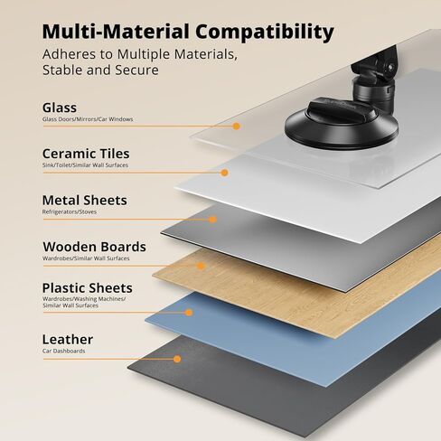 حامل كمبيوتر لوحي للمكتب، حامل هاتف قابل للتعديل 360 درجة مع كوب شفط محمول، متوافق مع الكمبيوتر اللوحي مقاس 4.7-13 بوصة|الهاتف|كيندل، أسود in Kuwait
