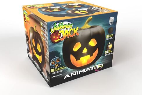 Jabberin 'Jack XL Talking Animated Black Pumpkin مع جهاز عرض مدمج ومكبر صوت Plug'n Play in Saudi Arabia
