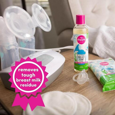 Dapple Breast Pump Soap Baby, 8 Fl Oz Bottle, Fragrance Free, Plant Based & Hypoallergenic Liquid Soap - Easy Rinse Formula Removes Milk Residue & Leaves No Taste in Saudi Arabia