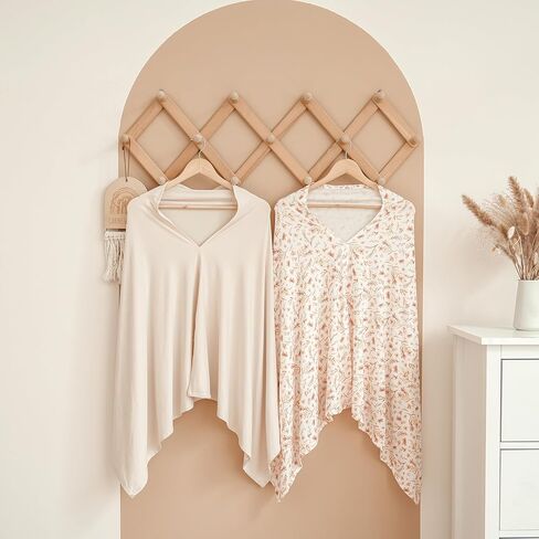 غطاء الرضاعة من كونسي للرضاعة الطبيعية، غطاء للرضاعة الطبيعية بتغطية 360 درجة للنساء، معطف رضاعة أنيق ومريح، مظلة مقعد سيارة متعددة الاستخدام (ربيع وردي) in Kuwait