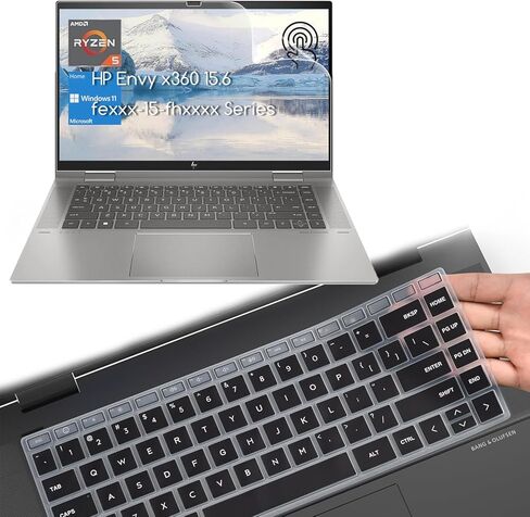 KEANBOLL 2-Pack Anti Glare Screen Protector & Keyboard Cover for HP Envy x360 15-fe 15-fh 15t-fe000 15-fe0013dx 15-fh0013dx 2-in-1 Touch Screen Laptop,Eye Protection & Anti Fingerprint Screen Filter in Saudi Arabia