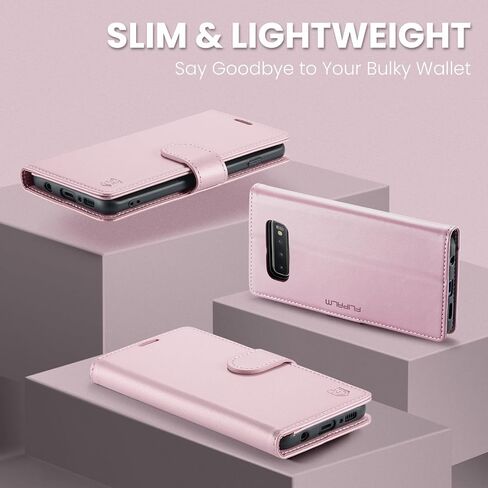 for Samsung Galaxy S10 6.1"(Non S10e,S10+) Wallet Case with RFID Blocking Credit Card Holder, PU Leather Flip Kickstand Protective Shockproof Cover Women Men for Samsung S10 Phone case(Black) in Saudi Arabia