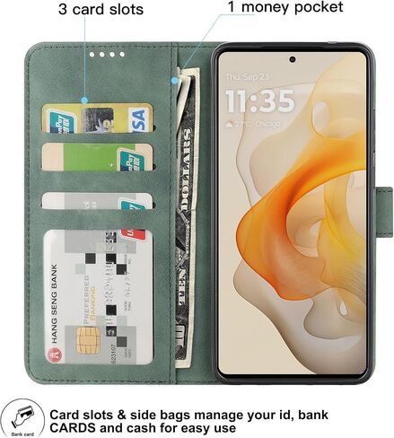 Eastcoo Flip Wallet Case for Motorola Moto G Stylus 5G (2024), [3 Card Slots][Stand Function] PU Leather Shockproof Protective Case Cover for Motorola Moto G Stylus 5G (2024), Black in Saudi Arabia