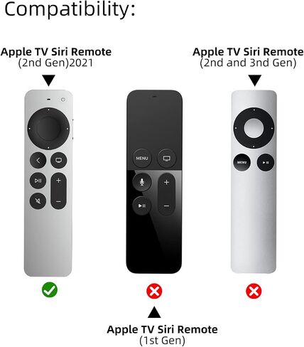 K TOMOTO Compatible with Apple TV 4K Siri Remote Case 2021, Silky-Soft Anti-Slip Protective Silicone Cover for Siri Remote Control 2nd Generation [Lanyard Included], Pine Green in Saudi Arabia