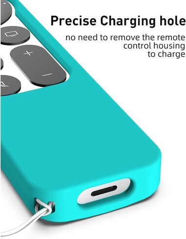K TOMOTO Compatible with Apple TV 4K Siri Remote Case 2021, Silky-Soft Anti-Slip Protective Silicone Cover for Siri Remote Control 2nd Generation [Lanyard Included], Pine Green in Saudi Arabia