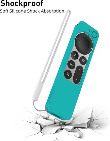 K TOMOTO Compatible with Apple TV 4K Siri Remote Case 2021, Silky-Soft Anti-Slip Protective Silicone Cover for Siri Remote Control 2nd Generation [Lanyard Included], Pine Green in Saudi Arabia