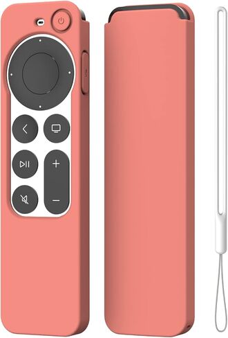 K TOMOTO Compatible with Apple TV 4K Siri Remote Case 2021, Silky-Soft Anti-Slip Protective Silicone Cover for Siri Remote Control 2nd Generation [Lanyard Included], Pine Green in Saudi Arabia