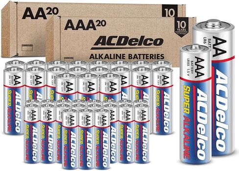 ACDelco AA and AAA 40-Count Combo Pack Super Alkaline Batteries, 20-Count Each, 10-Year Shelf Life in Saudi Arabia