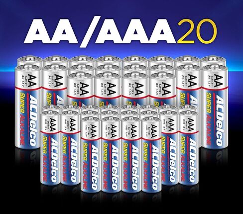 ACDelco AA and AAA 40-Count Combo Pack Super Alkaline Batteries, 20-Count Each, 10-Year Shelf Life in Saudi Arabia
