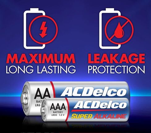 ACDelco AA and AAA 40-Count Combo Pack Super Alkaline Batteries, 20-Count Each, 10-Year Shelf Life in Saudi Arabia