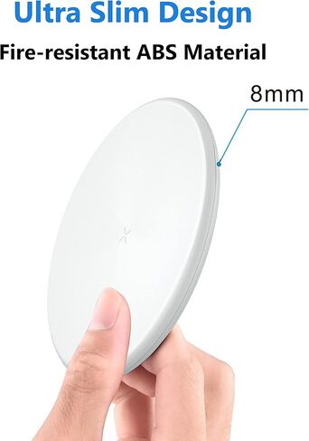 [2 Packs] Battrii Wireless Charger,15W Fast Wireless Charging Pad for iPhone 14/15/15 Plus/14 Pro/15 Pro Max/13/SE/12/11/X/8,Samsung Galaxy S23/S22,AirPods Pro 2(No A/C Adapter) White in Saudi Arabia