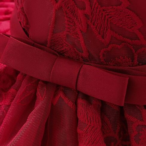 Baby Girls Christening Embroidered Lace High Low Bowknot Dresses Princess Wedding Birthday Pageant Baptism Tutu Gown in Saudi Arabia