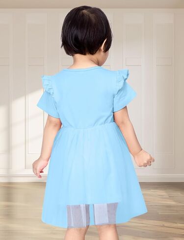 Toddler Tutu Dress Little Girls Fluffy Summer Dresses Casual Party Tulle Sundress for Kids 2-6Y in Saudi Arabia