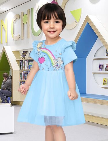 Toddler Tutu Dress Little Girls Fluffy Summer Dresses Casual Party Tulle Sundress for Kids 2-6Y in Saudi Arabia