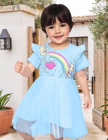 Toddler Tutu Dress Little Girls Fluffy Summer Dresses Casual Party Tulle Sundress for Kids 2-6Y in Saudi Arabia