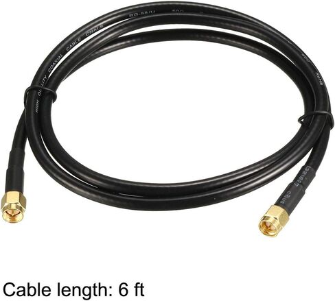 uxcell Antenna Extension Cable SMA Male to SMA Male Coaxial Cable RG58 50 Ohm 6 ft in Saudi Arabia