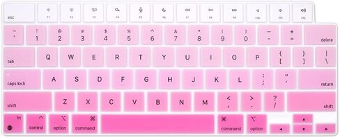 Pink Keyboard Cover for 2023 MacBook Air 13.6" 15.3" A2681 A2941/Macbook Pro 14" 16" A2779 A2780 A2442 A2991 A2992 A2485 Keyboard Protector (Pink) in Kuwait
