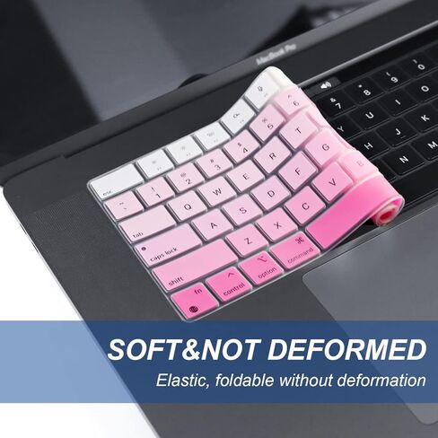 Pink Keyboard Cover for 2023 MacBook Air 13.6" 15.3" A2681 A2941/Macbook Pro 14" 16" A2779 A2780 A2442 A2991 A2992 A2485 Keyboard Protector (Pink) in Kuwait