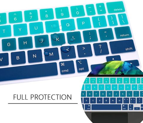 غطاء حماية للوحة المفاتيح من السيليكون لجهاز iPad Pro 11 بوصة لوحة المفاتيح السحرية (الجيل الرابع)، لملحقات حماية لوحة المفاتيح iPad Pro 11 - أخضر متدرج in Kuwait