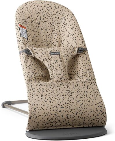 BabyBjörn Bouncer Bliss، منسوج، طباعة باللون البيج/الرمادي الداكن in Kuwait