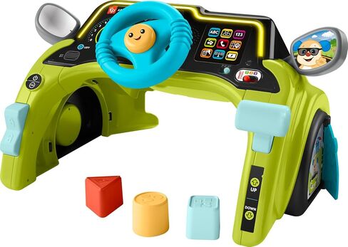 Fisher-Price Baby & Toddler Learning Toy Laugh & Learn Sit & Steer Driver Car Activity Center with Smart Stages for Ages 6+ Months in Saudi Arabia