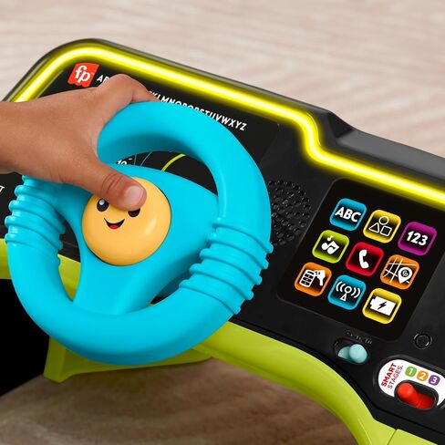 Fisher-Price Baby & Toddler Learning Toy Laugh & Learn Sit & Steer Driver Car Activity Center with Smart Stages for Ages 6+ Months in Saudi Arabia