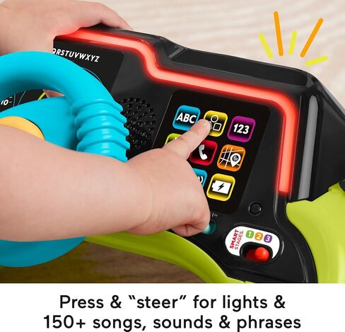 Fisher-Price Baby & Toddler Learning Toy Laugh & Learn Sit & Steer Driver Car Activity Center with Smart Stages for Ages 6+ Months in Saudi Arabia
