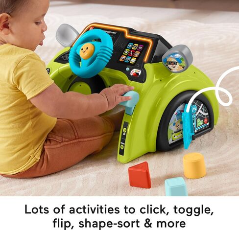Fisher-Price Baby & Toddler Learning Toy Laugh & Learn Sit & Steer Driver Car Activity Center with Smart Stages for Ages 6+ Months in Saudi Arabia