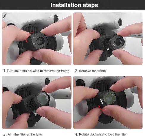 مرشحات ND ومستقطب CPL متوافقة مع ملحقات DJI Mini 4 Pro وعدسات الكاميرا بدون طيار، 6 عبوات (ND4، ND8، ND16، ND32، ND64، CPL-قابلة للتعديل (لـ Mini 4 pro) in Kuwait