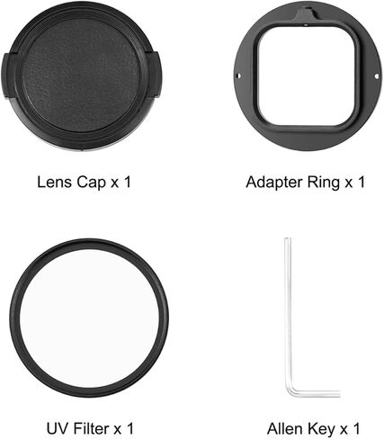 PULUZ 52mm UV Lens Filter for Insta360 Ace Pro Aluminum Alloy Material with Lens Cover UV Lens Filter Adapter Ring for Insta360 Ace Pro Sports Action Camera Accessories in Saudi Arabia
