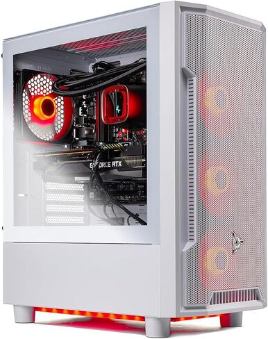 كمبيوتر سطح المكتب للألعاب Skytech Gaming Siege - Intel Core i7 13700F 2.1 جيجا هرتز، NVIDIA RTX 4060 Ti، 1 تيرابايت NVME SSD، 32 جيجابايت DDR5 RAM RGB، 650 واط ذهبي PSU، 360 مم AIO، 11AC Wi-Fi، Windows 11 Home 64 بت in Kuwait