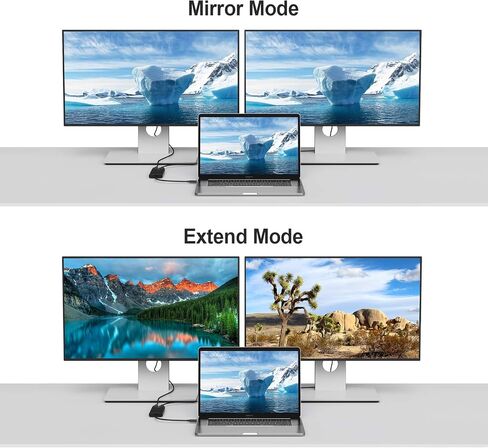 CableCreation Thunderbolt 3 إلى شاشة HDMI مزدوجة، محول Thunderbolt 3 إلى اثنين HDMI، 4K@60 هرتز، 40 جيجابت في الثانية، كابل USB C إلى HDMI متوافق مع Mac وبعض أنظمة Windows in Saudi Arabia