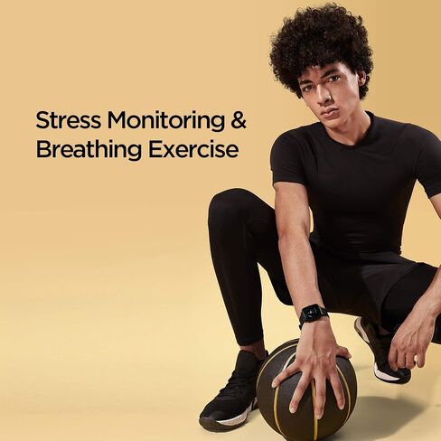 Amazfit Bip U Smart Watch Fitness Tracker for Men, 60+ Sports Modes, 9-Day Battery Life, Blood Oxygen Breathing Heart Rate Sleep Monitor, 5 ATM Water Resistant, for iPhone Android Phone (Black) in Saudi Arabia