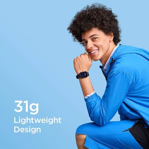Amazfit Bip U Smart Watch Fitness Tracker for Men, 60+ Sports Modes, 9-Day Battery Life, Blood Oxygen Breathing Heart Rate Sleep Monitor, 5 ATM Water Resistant, for iPhone Android Phone (Black) in Saudi Arabia