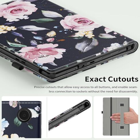 حافظة ANNAPRO لجهاز الكمبيوتر اللوحي Amazon Fire Max 11 الجديد كليًا (الجيل الثالث عشر، إصدار 2023) - غطاء رفيع قابل للطي بحامل لجهاز Fire 11 Max مع تنبيه/غفو تلقائي وحزام يد، أزرق ليلي مرصع بالنجوم in Kuwait