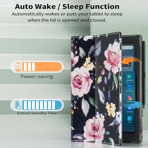 حافظة ANNAPRO لجهاز الكمبيوتر اللوحي Amazon Fire Max 11 الجديد كليًا (الجيل الثالث عشر، إصدار 2023) - غطاء رفيع قابل للطي بحامل لجهاز Fire 11 Max مع تنبيه/غفو تلقائي وحزام يد، أزرق ليلي مرصع بالنجوم in Kuwait