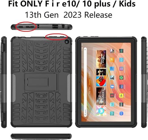 حافظة للكمبيوتر اللوحي Kindle Fire hd 10/10 Plus إصدار 2023 من الجيل الثالث عشر، غطاء واقي مدرع عالي التحمل [لا يناسب إصدار 2021/2019 الجيل الحادي عشر/التاسع] (أزرق) in Kuwait
