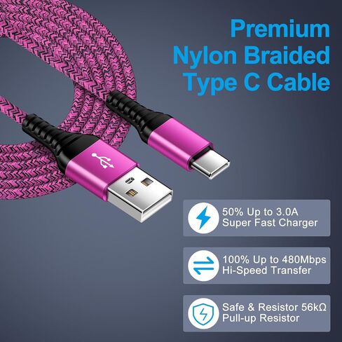 سلك شاحن iPhone 15 للسيارة، كابل USB من النوع C، شاحن أندرويد تلقائي للهاتف الخلوي، سلك طاقة لهاتف iPhone 15/15 Pro Max/15 Plus، Samsung Galaxy S24 S23 S22 S21 S20 A15 A54 A14، Pixel 8 Pro 7a 7 6a 6 5 4 in Saudi Arabia