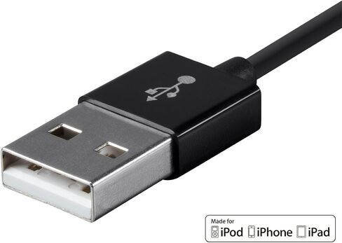 Monoprice 112840 Select Series Apple MFi معتمد كابل Lightning إلى USB للشحن والمزامنة، 6 أقدام أبيض لهاتف iPhone X، 8، 8 Plus، 7، 7 Plus، 6، 6 Plus، 5S، iPad Pro in Saudi Arabia