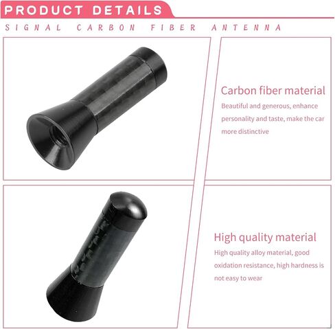 1 PC Car Carbon Fiber Black Polished Mini Short Antenna, 1.37" x 0.59" Wireless Signal Enhancement Antenna Decoration, Car External Antenna with Screw Washer Kit, Universal for Cars (Red) in Saudi Arabia